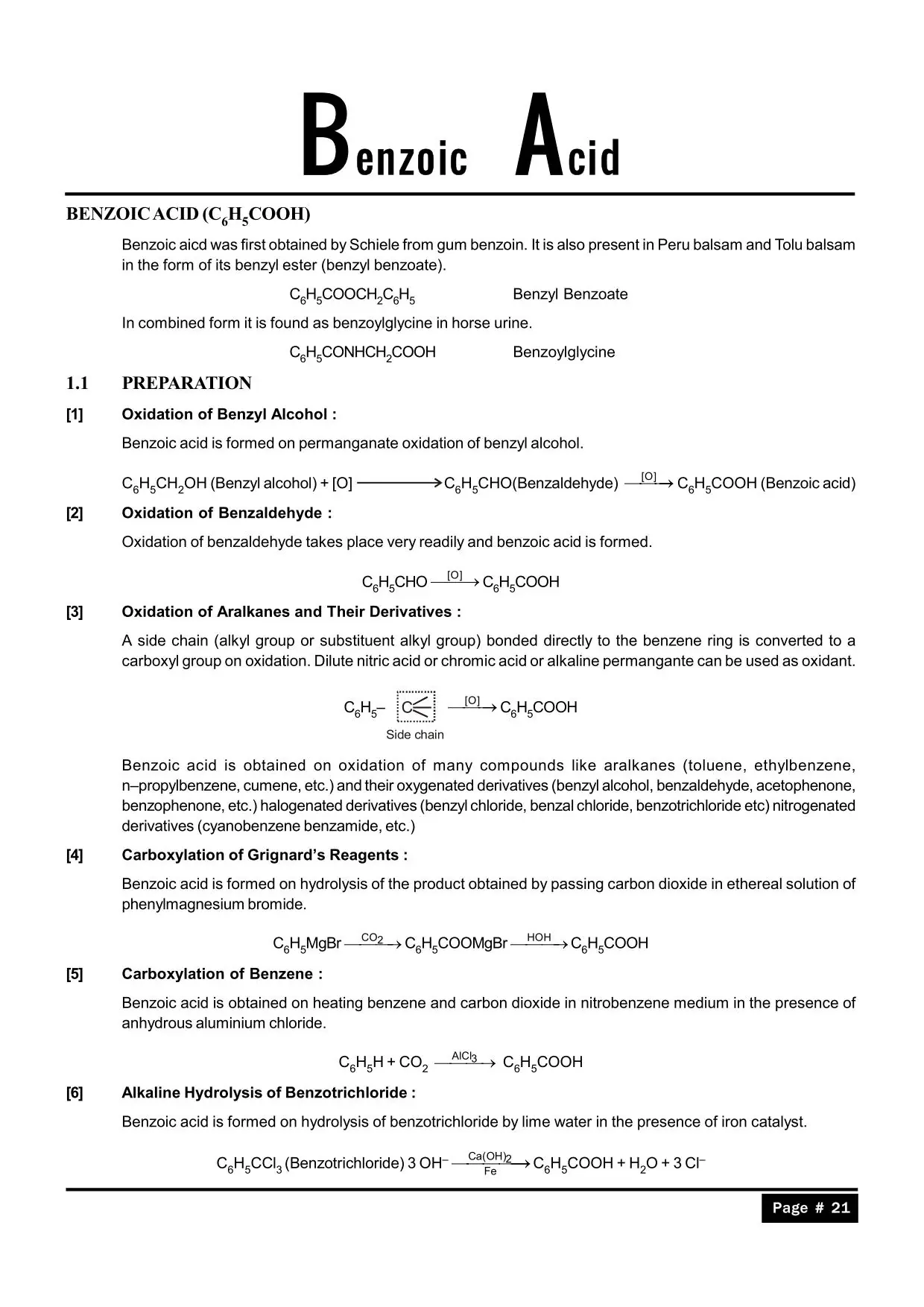 Carboxylic Acid & its Derivatives Notes