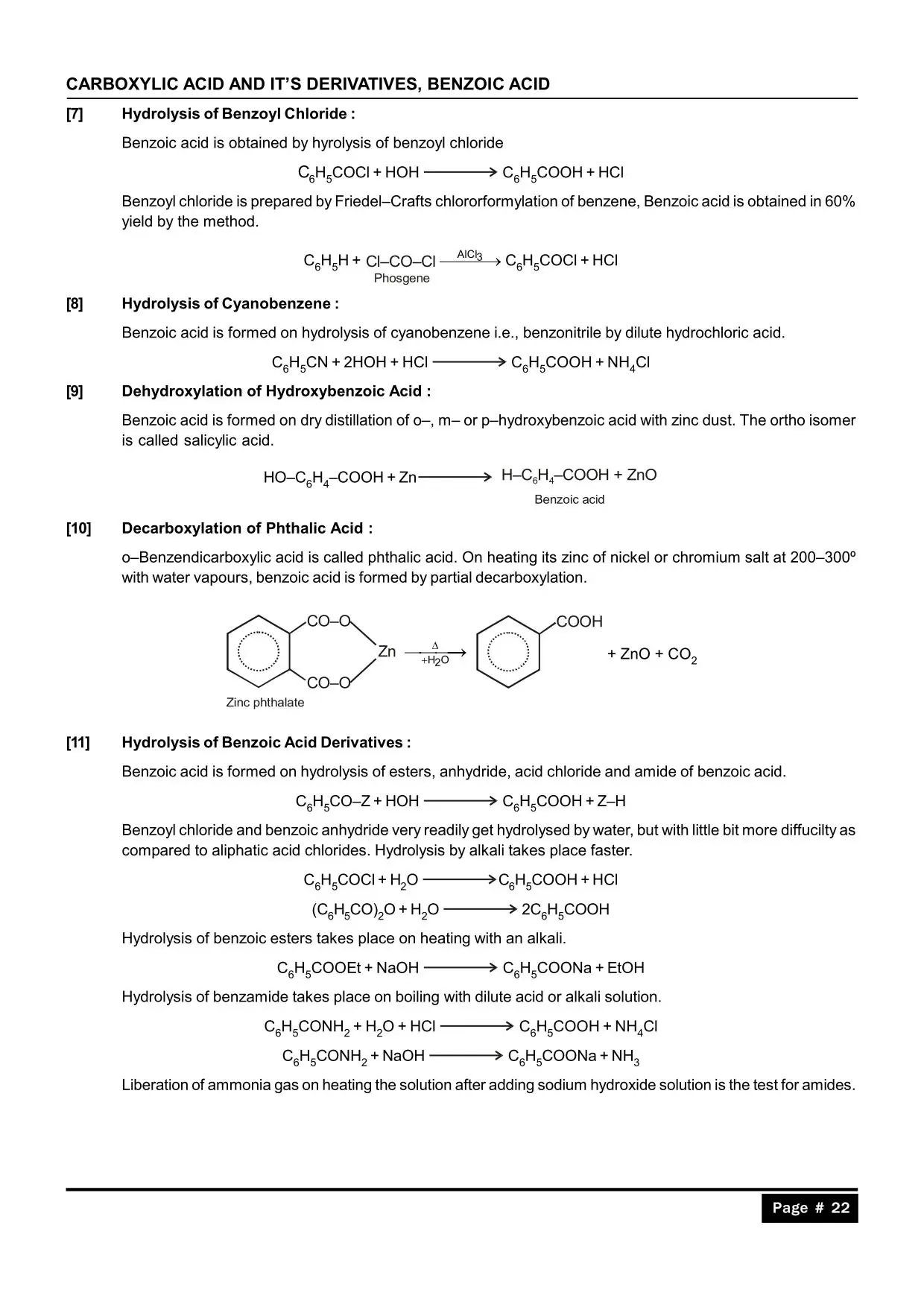 Carboxylic Acid & its Derivatives Notes