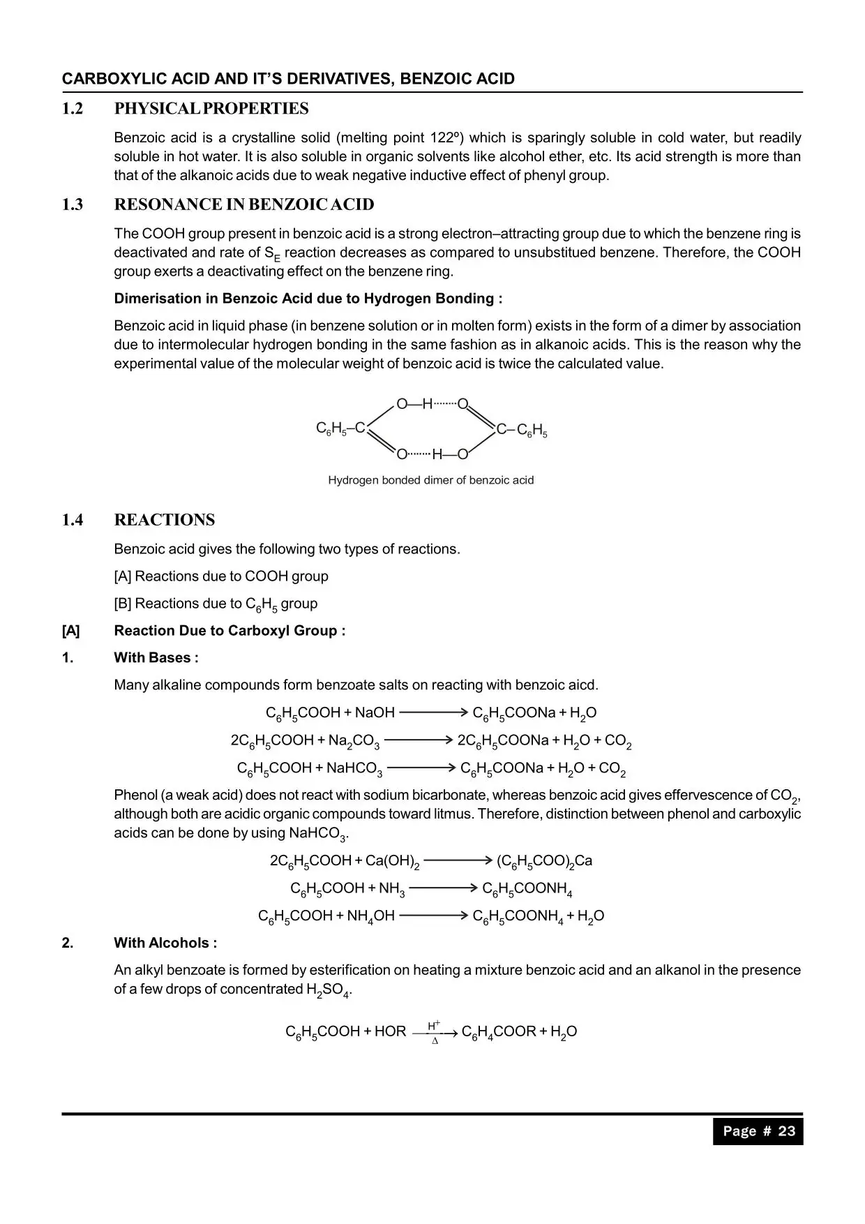 Carboxylic Acid & its Derivatives Notes