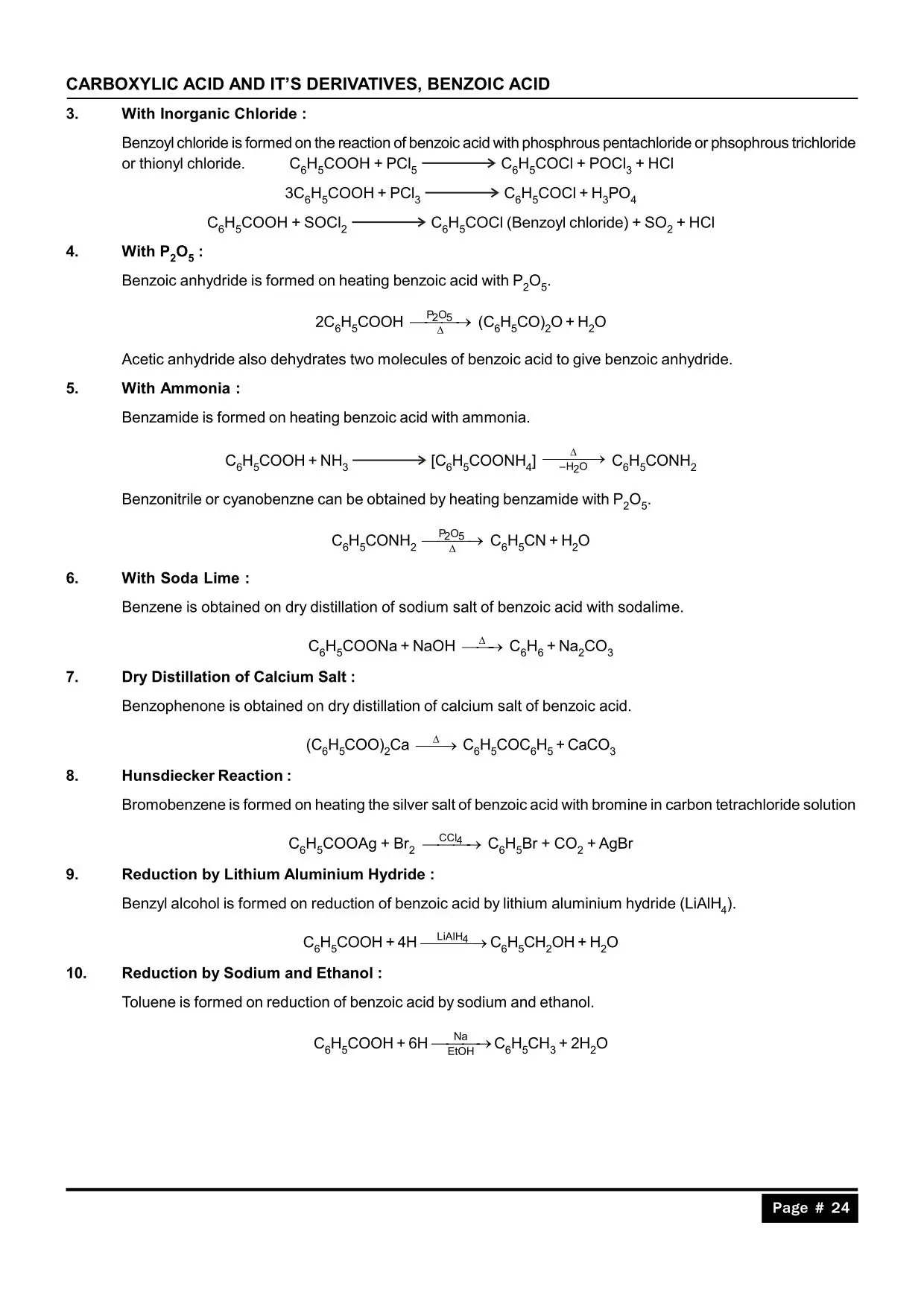 Carboxylic Acid & its Derivatives Notes