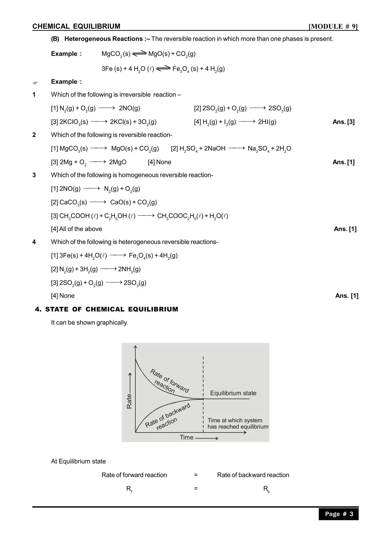 Chemical Equilibrium Class 11 Notes for IIT JEE & NEET