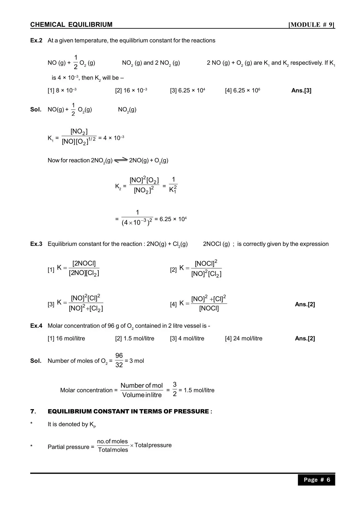 Chemical Equilibrium Class 11 Notes for IIT JEE & NEET