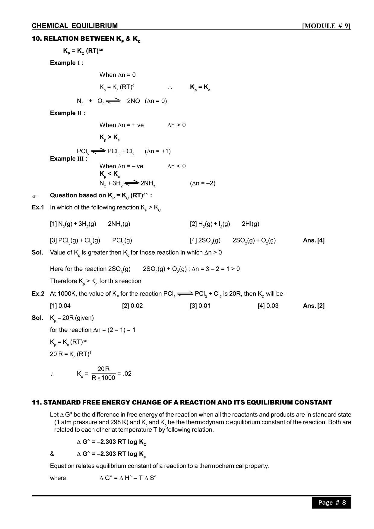 Chemical Equilibrium Class 11 Notes for IIT JEE & NEET