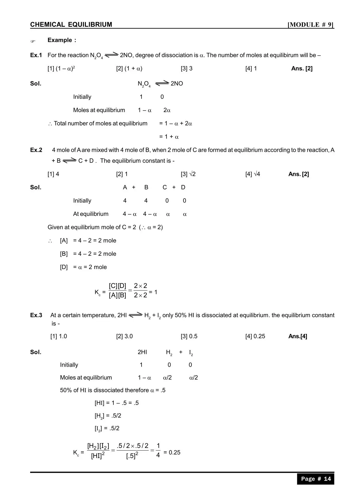 Chemical Equilibrium Class 11 Notes for IIT JEE & NEET