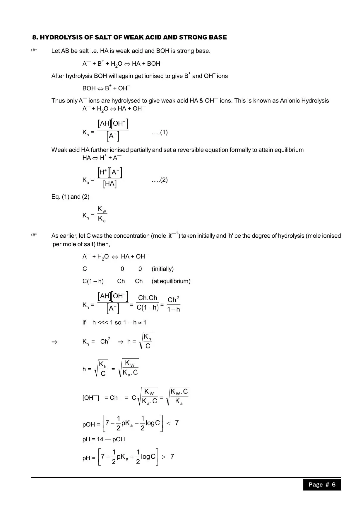 Ionic Equilibrium Class 11 Notes for IIT JEE & NEET