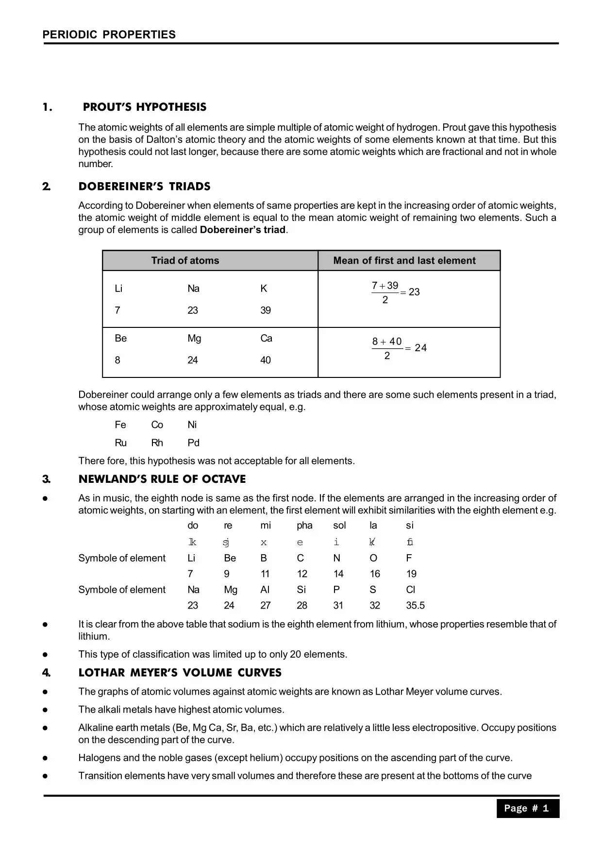 Periodic Properties
