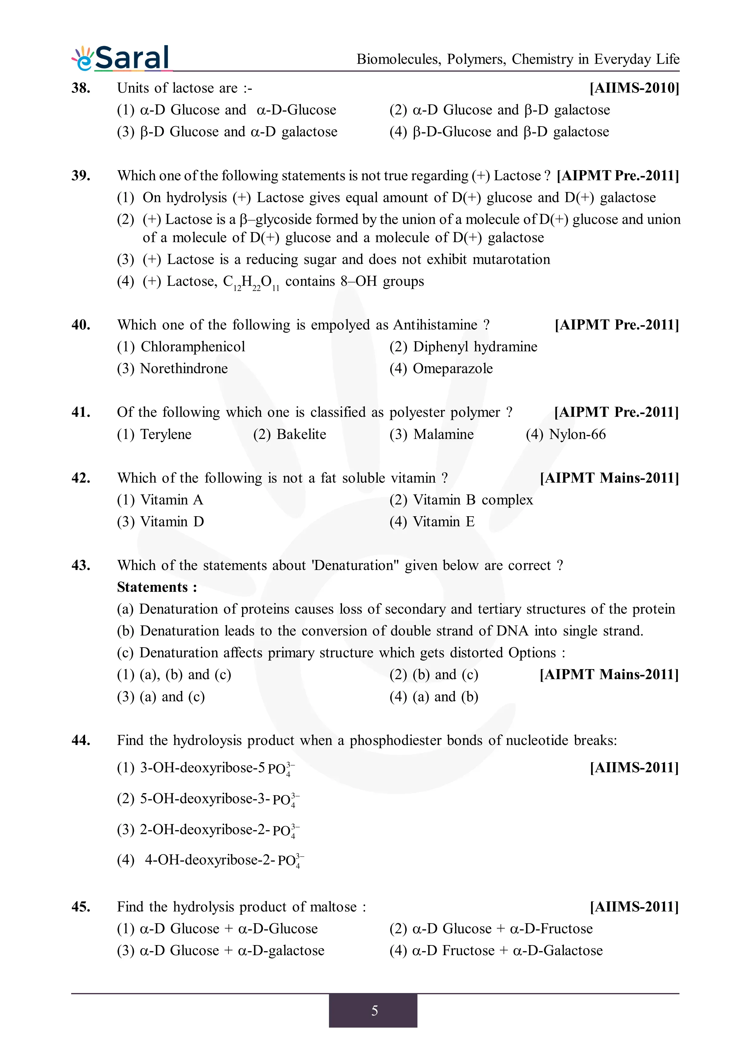 NEET Previous Year Questions