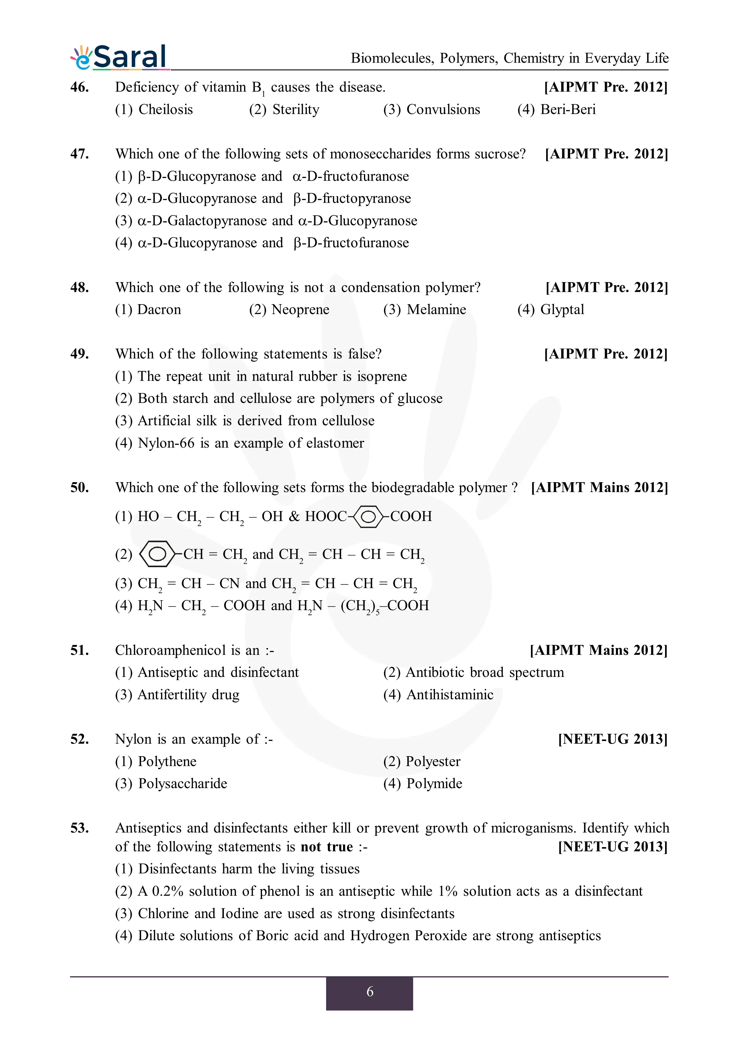 NEET Previous Year Questions