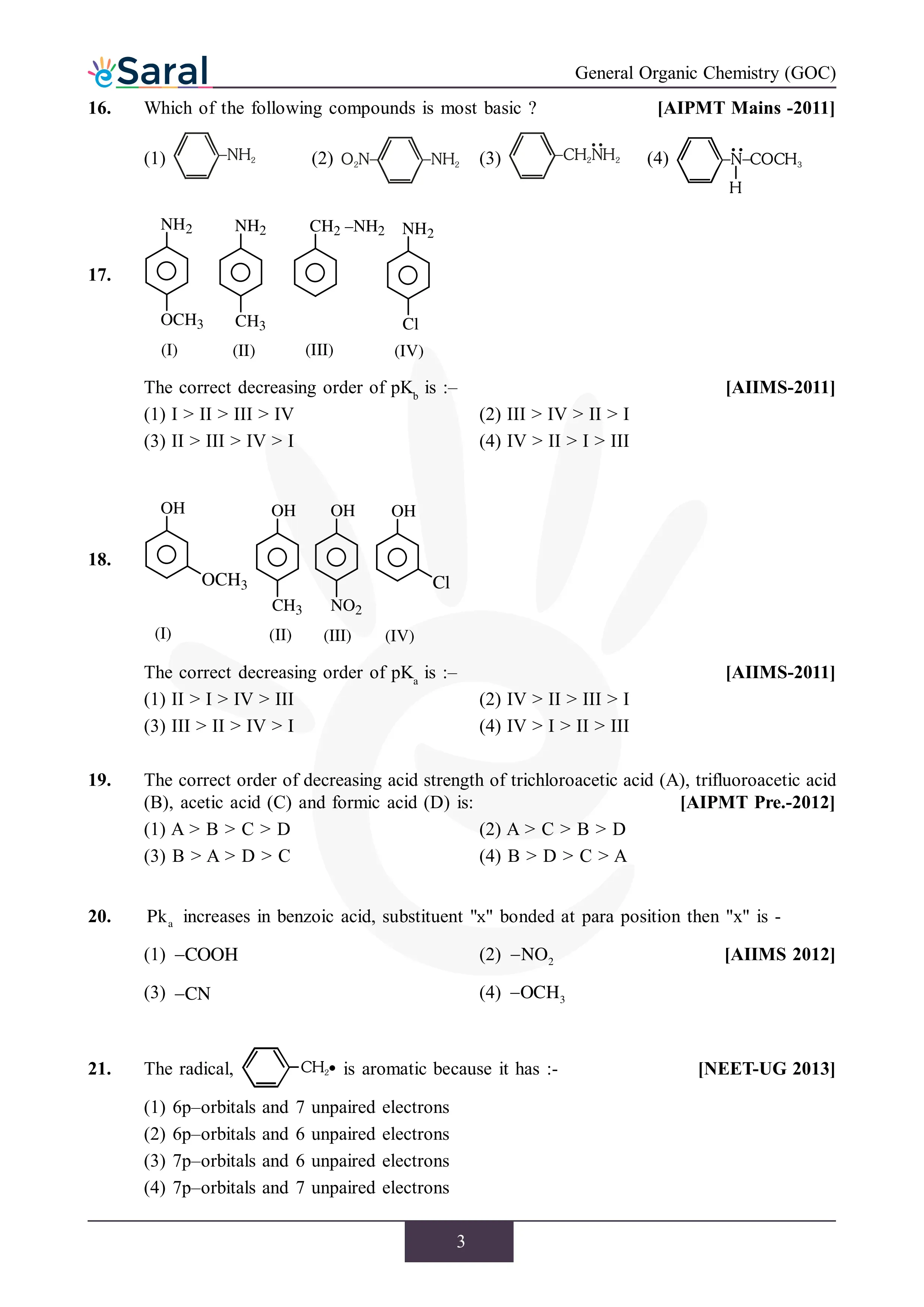 General Organic Chemistry - NEET Previous Year Questions with Complete Solutions