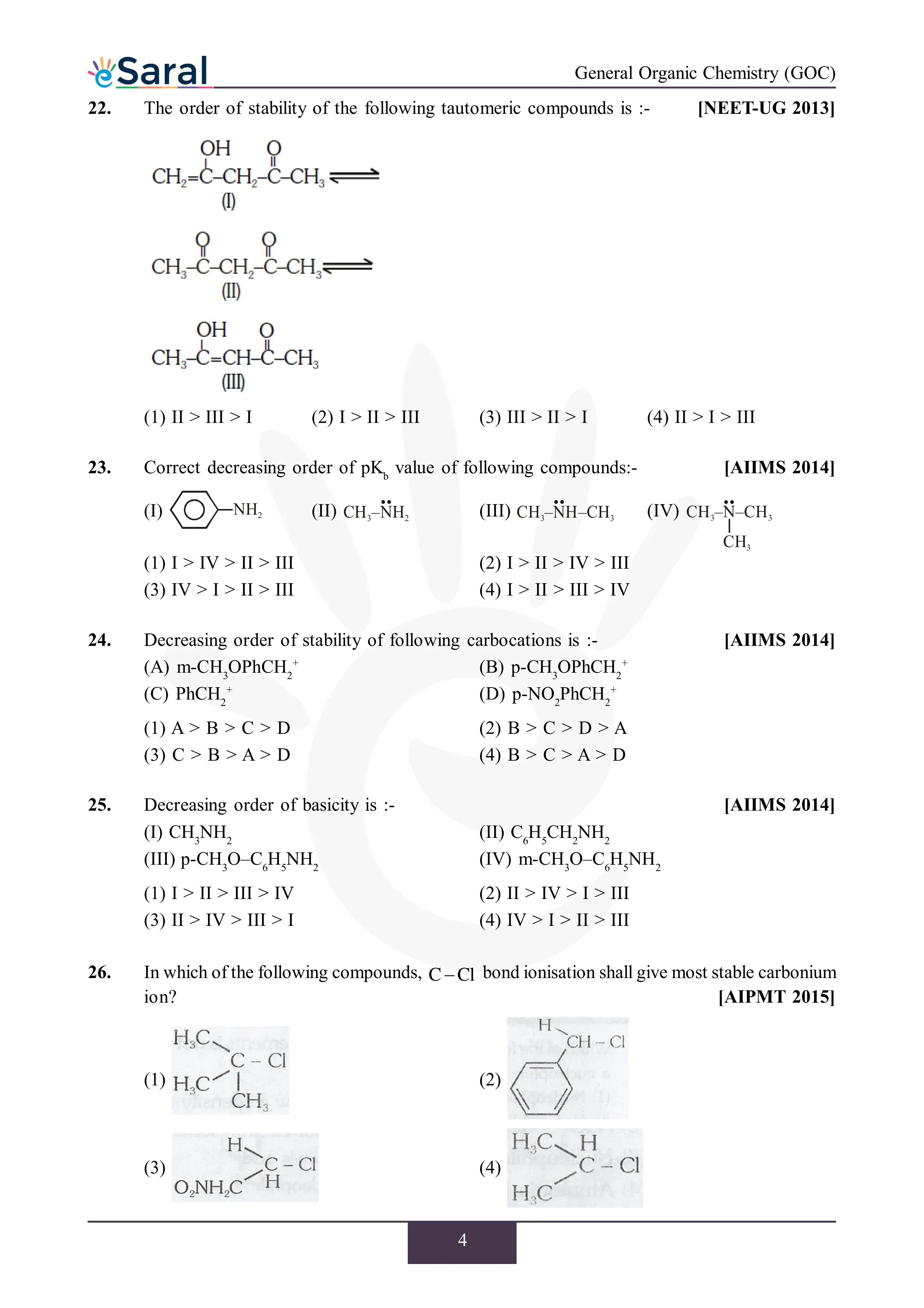 General Organic Chemistry - NEET Previous Year Questions with Complete Solutions