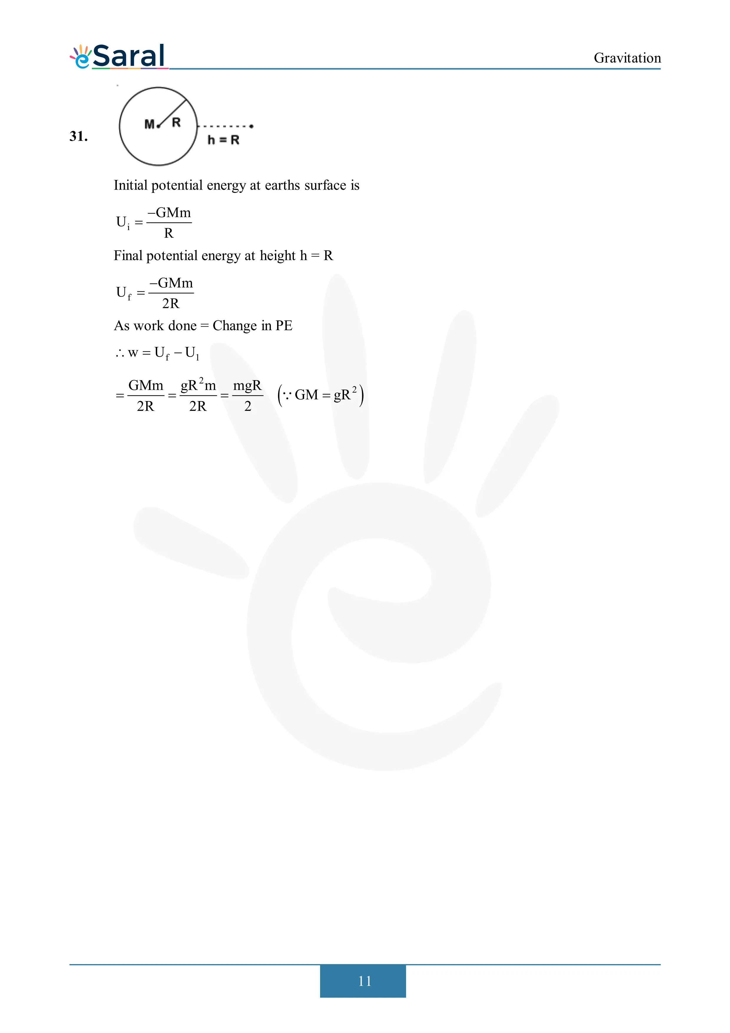 Gravitation - NEET Previous Year Questions with Solutions