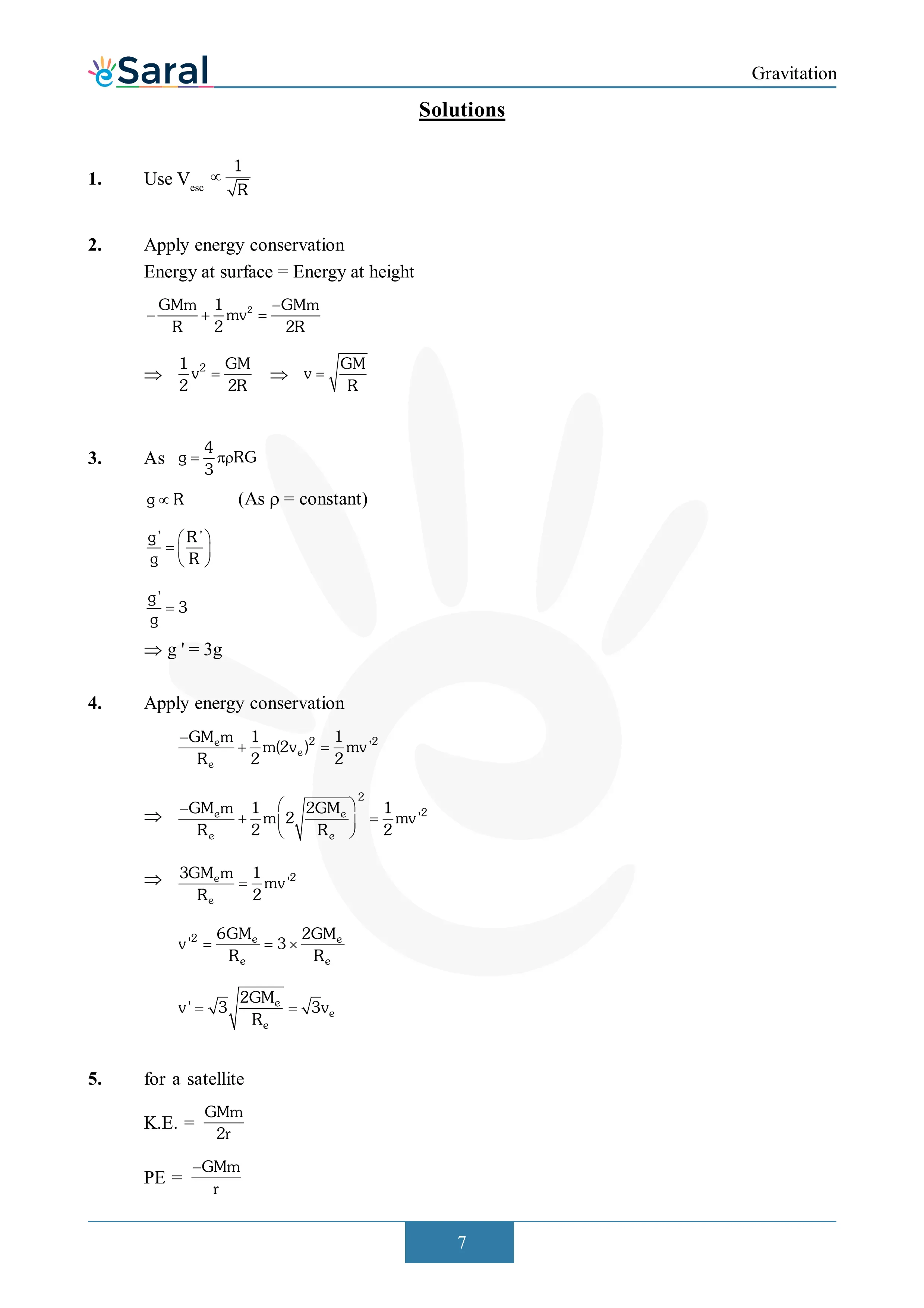 Gravitation - NEET Previous Year Questions with Solutions