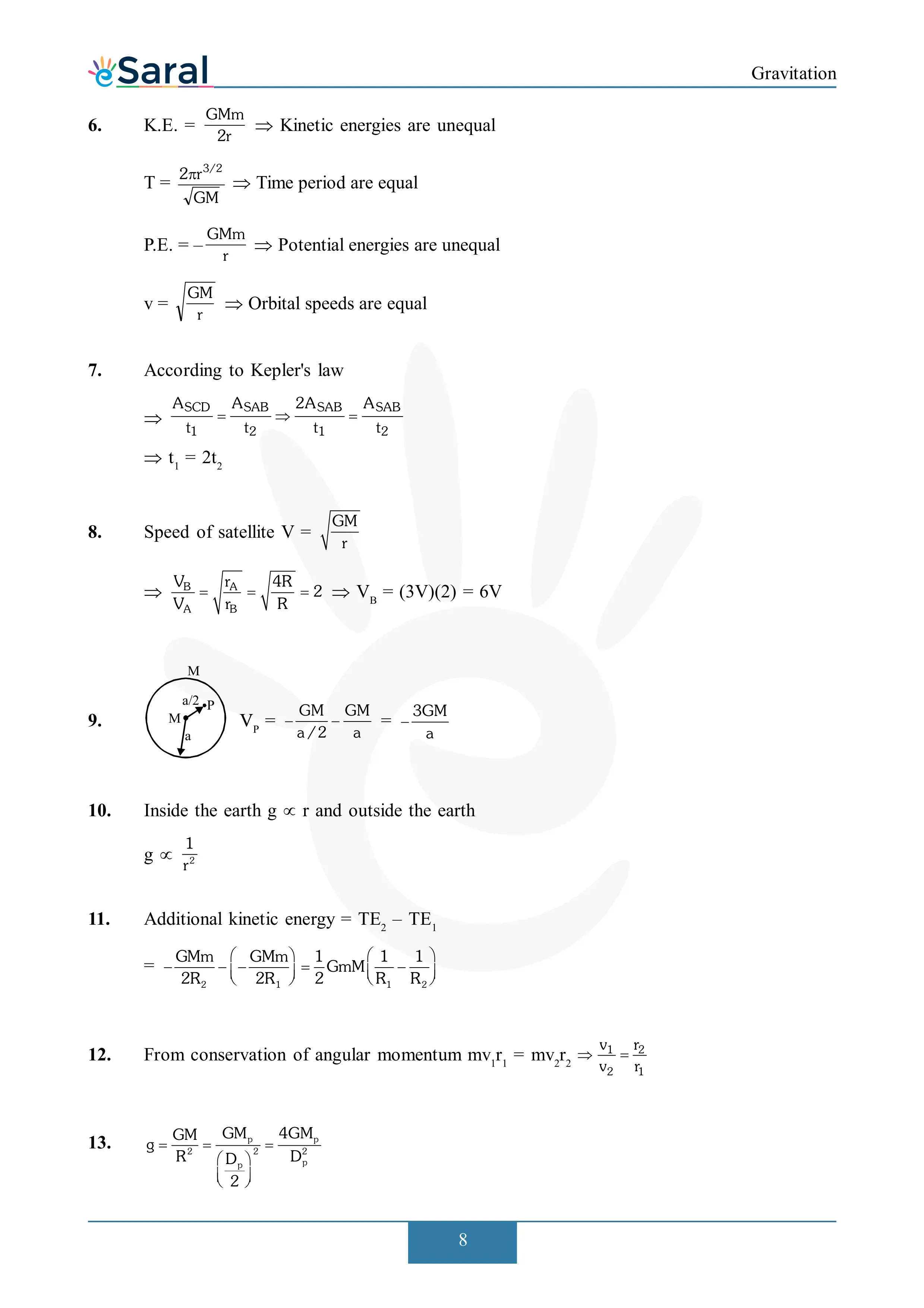 Gravitation - NEET Previous Year Questions with Solutions