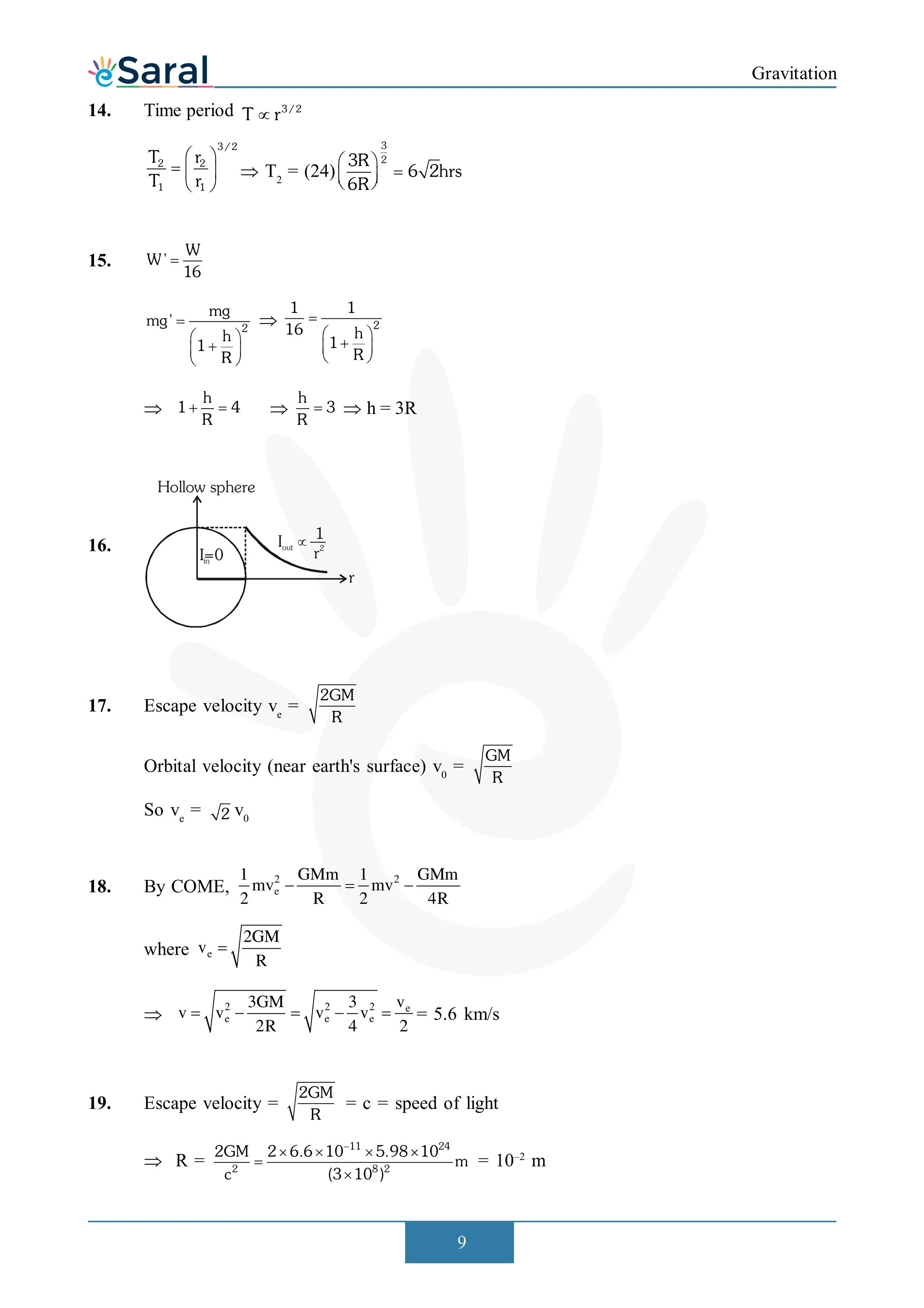 Gravitation - NEET Previous Year Questions with Solutions