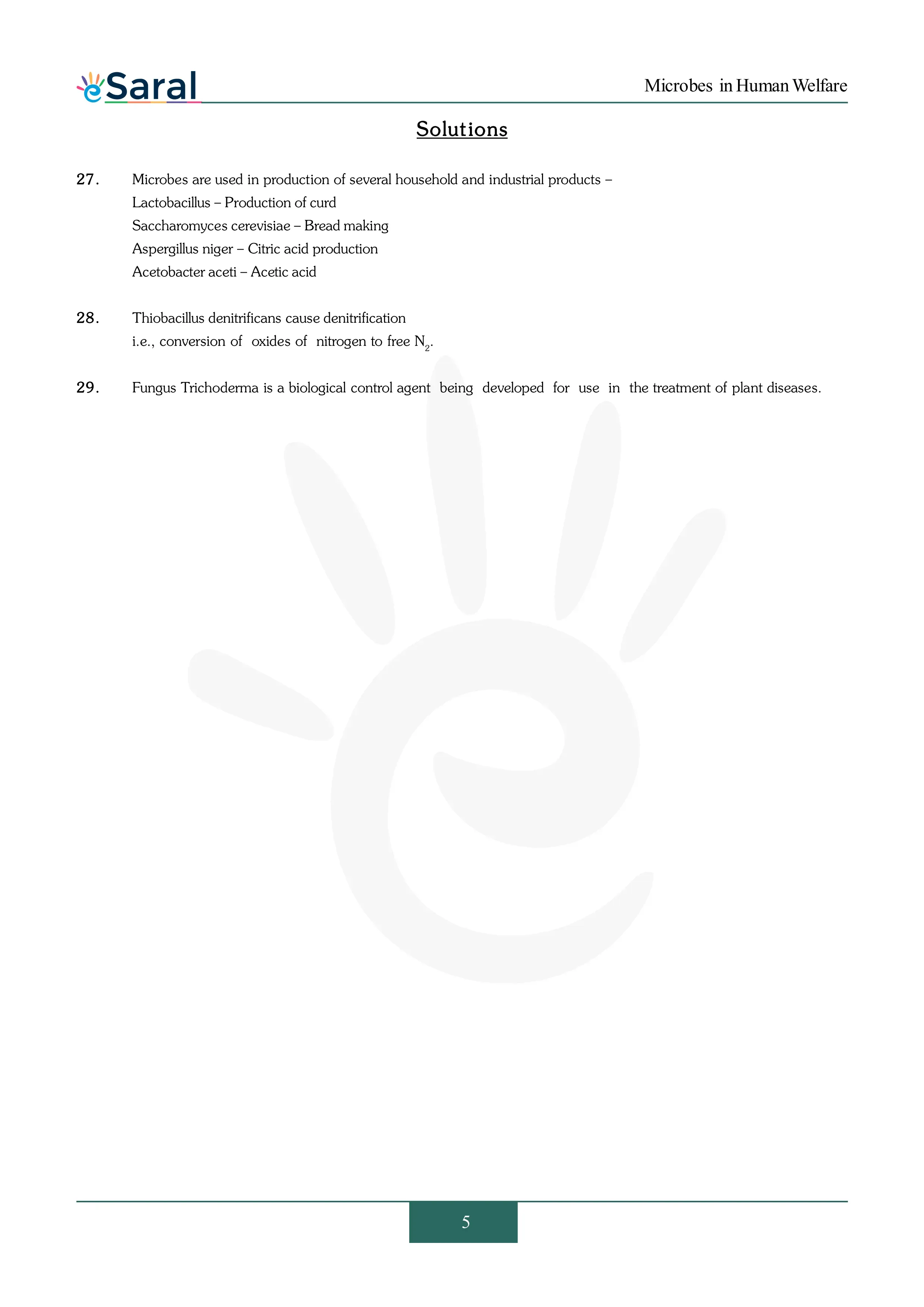 Microbes in Human Welfare - NEET Previous Year Questions with Complete Solutions