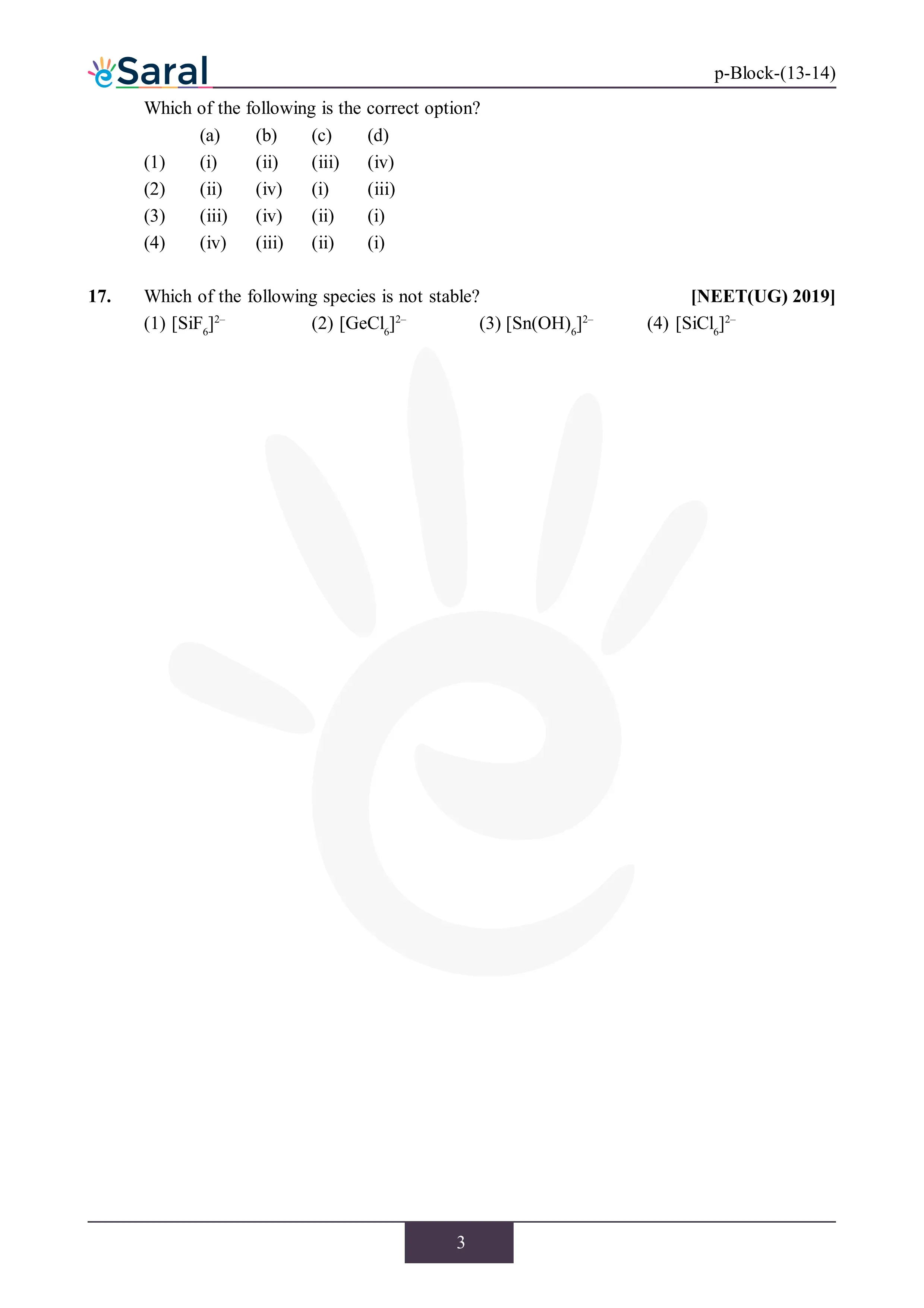P-Block - NEET Previous Year Questions with Complete Solutions