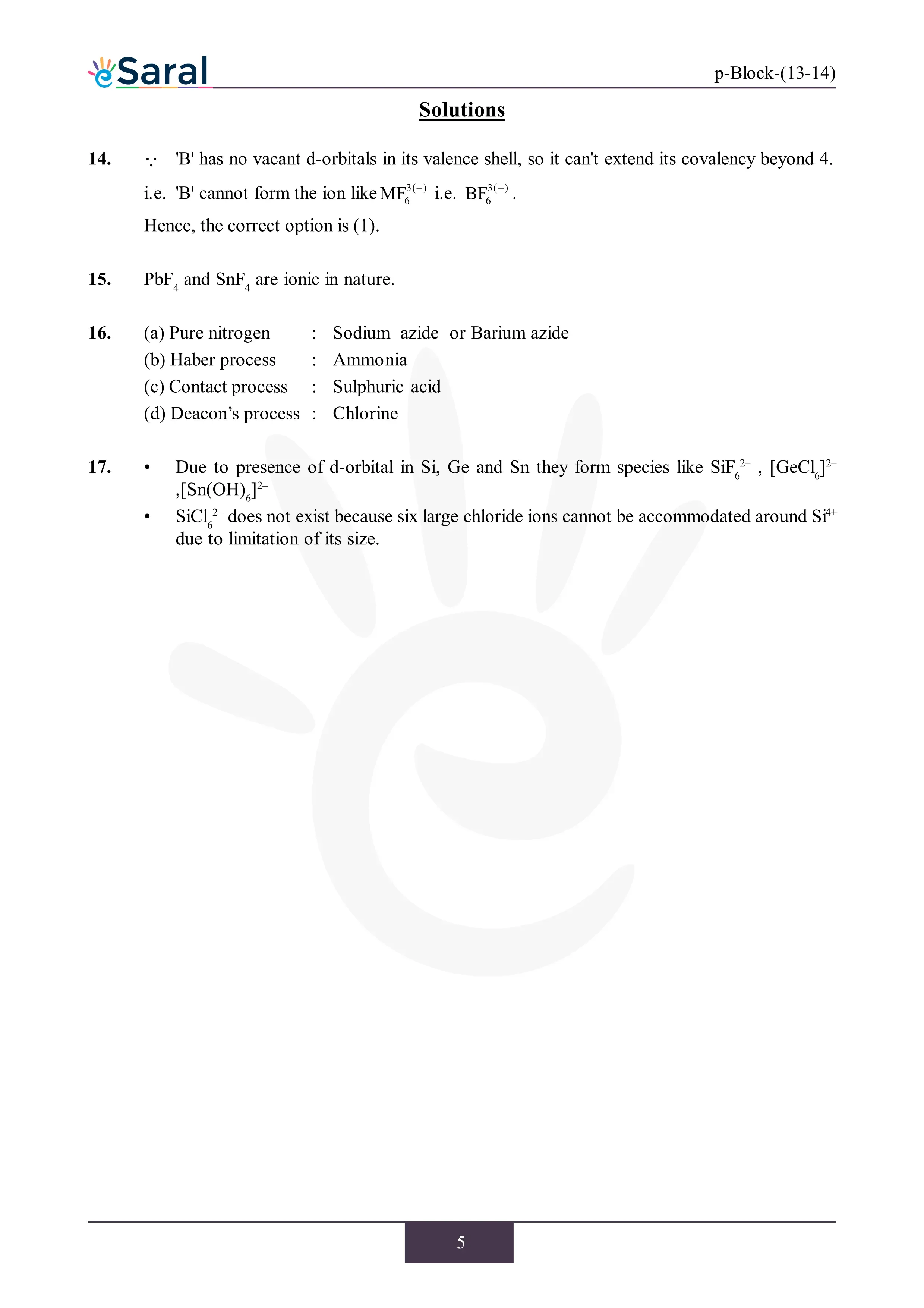 P-Block - NEET Previous Year Questions with Complete Solutions
