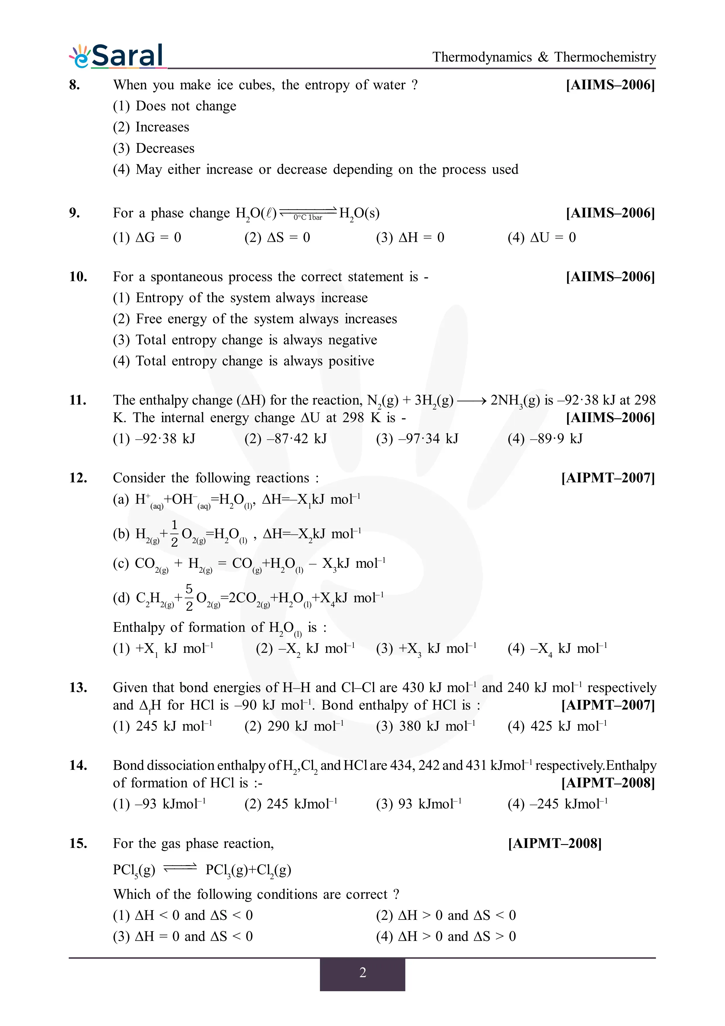 Thermodynamics PYQ