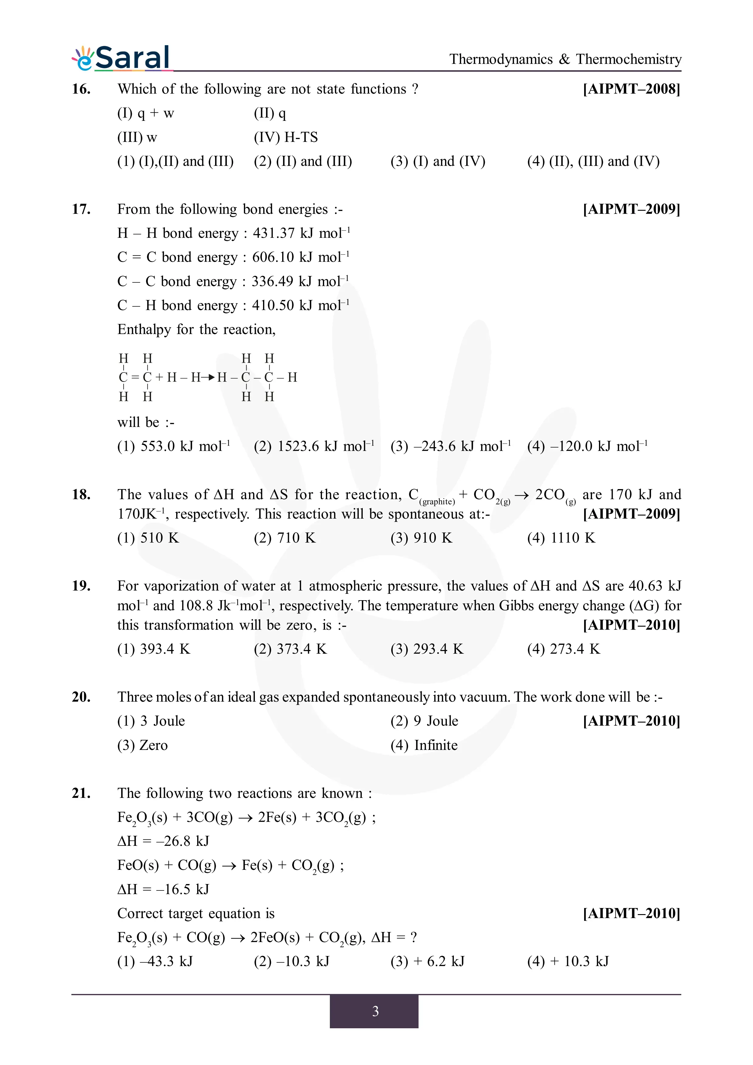 Thermodynamics PYQ