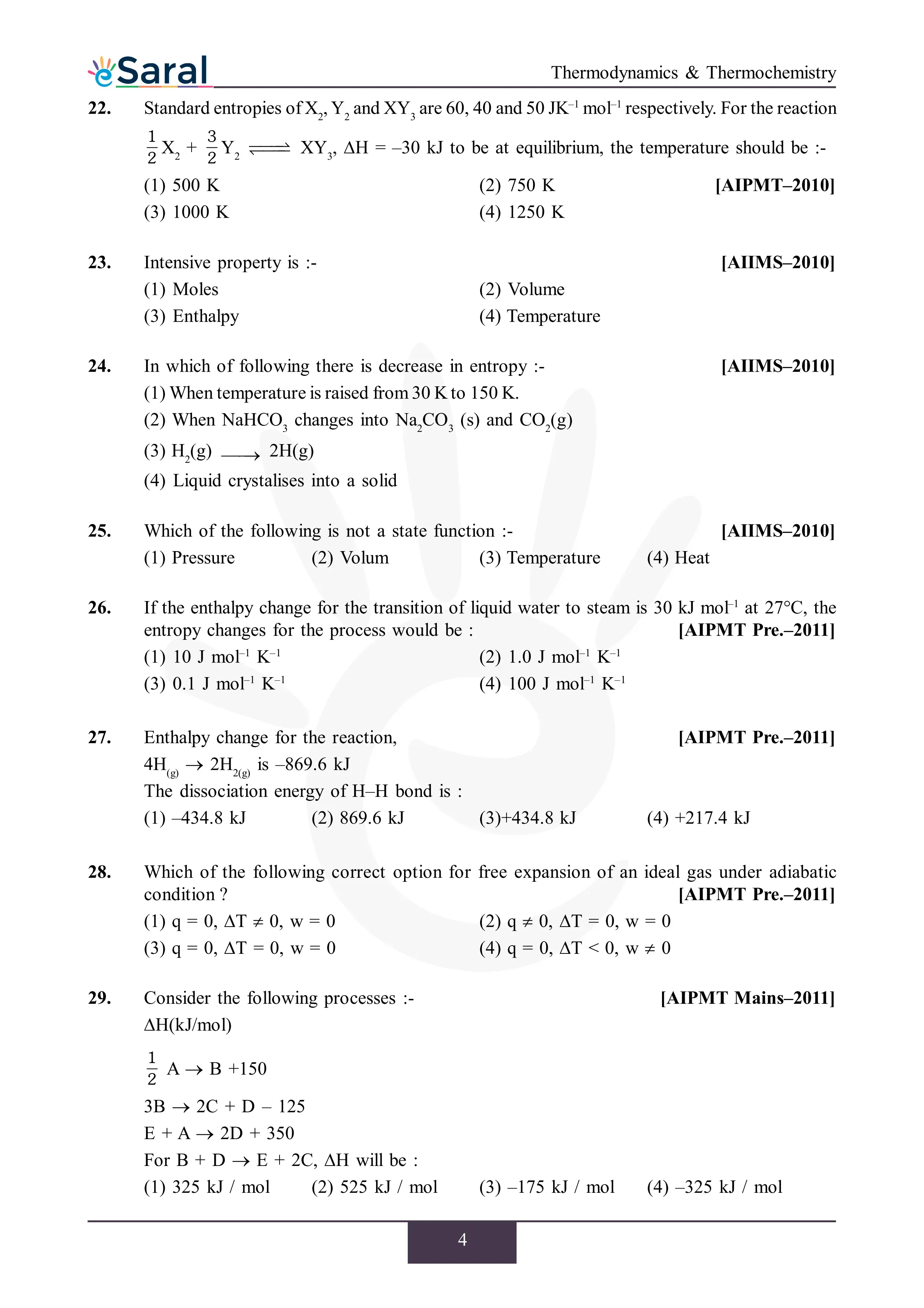 Thermodynamics PYQ
