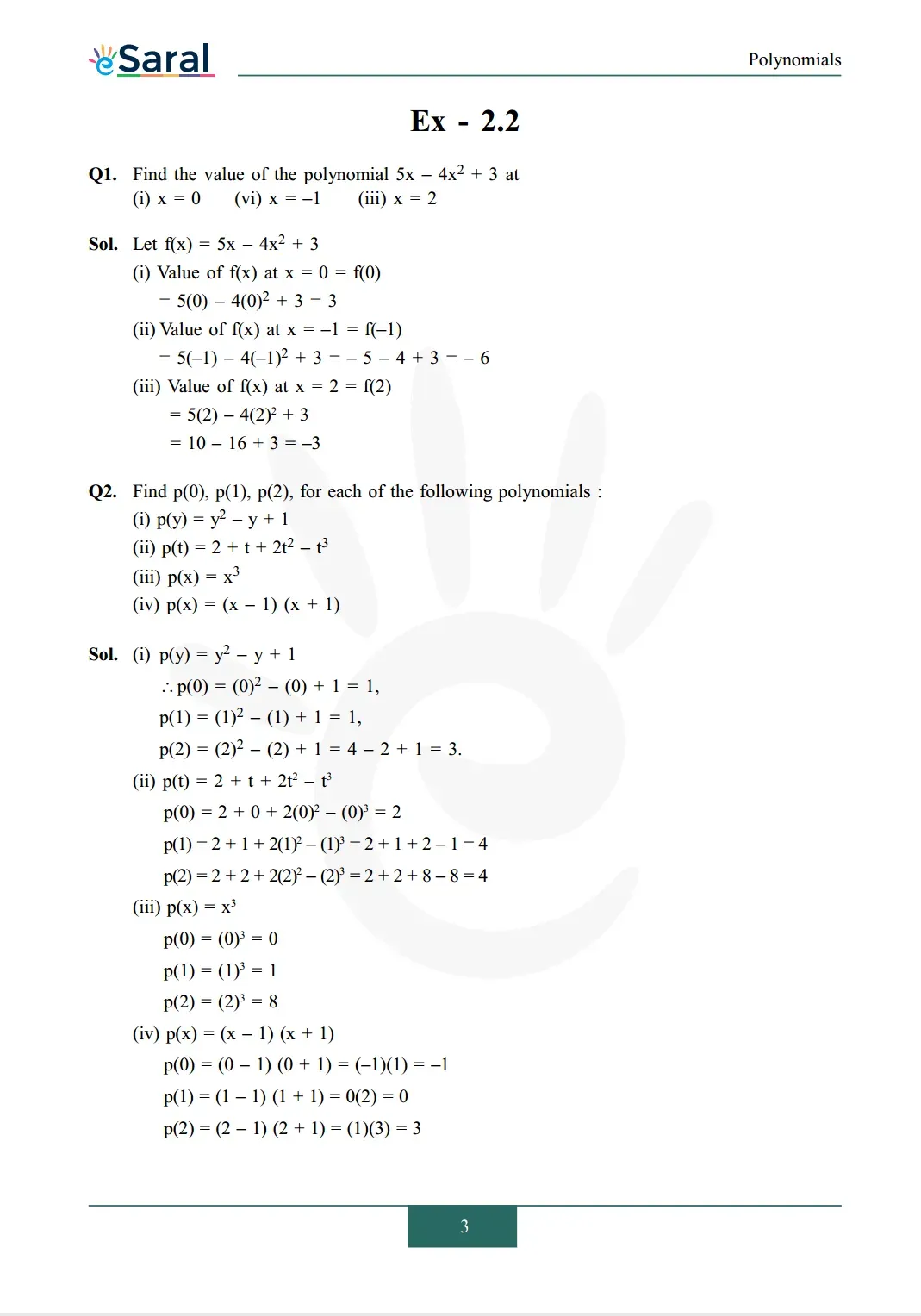 NCERT Solutions for Class 9 Maths chapter 2 Exercise 2.2 Image 1