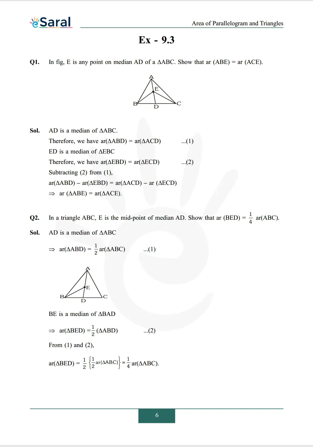 NCERT Solutions for Class 9 Maths chapter 9 Exercise 9.3 Image 1