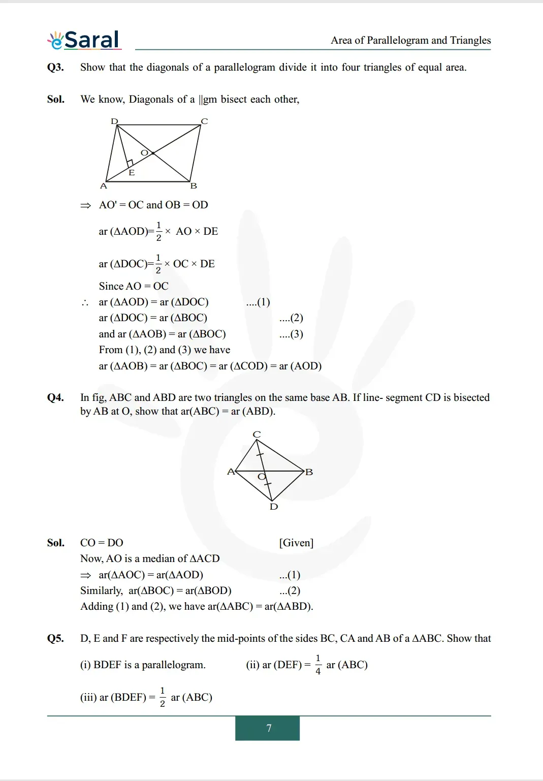 Class 9 maths chapter 9 exercise 9.3 solutions Image 2