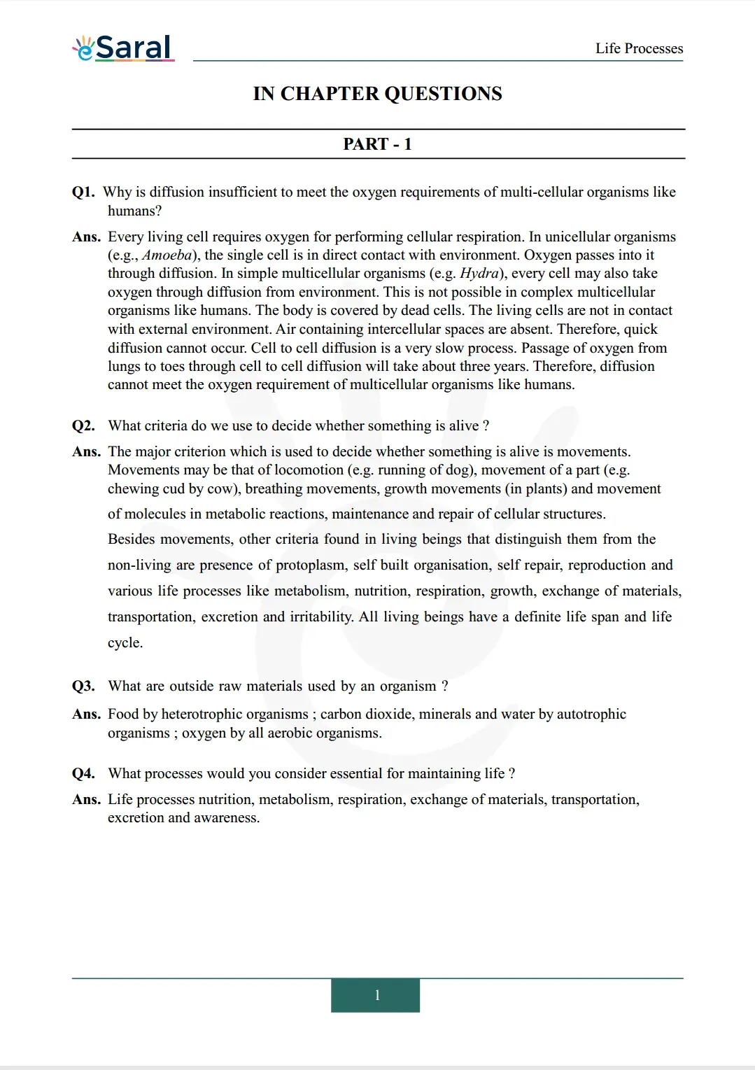 NCERT Solutions for Class 10 Science Chapter 6 Image 1