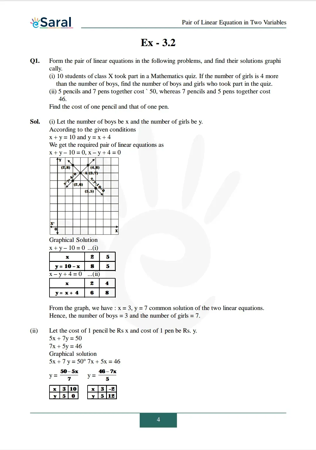 NCERT Solutions for Class 10 Maths chapter 3 Exercise 3.2 Image 1