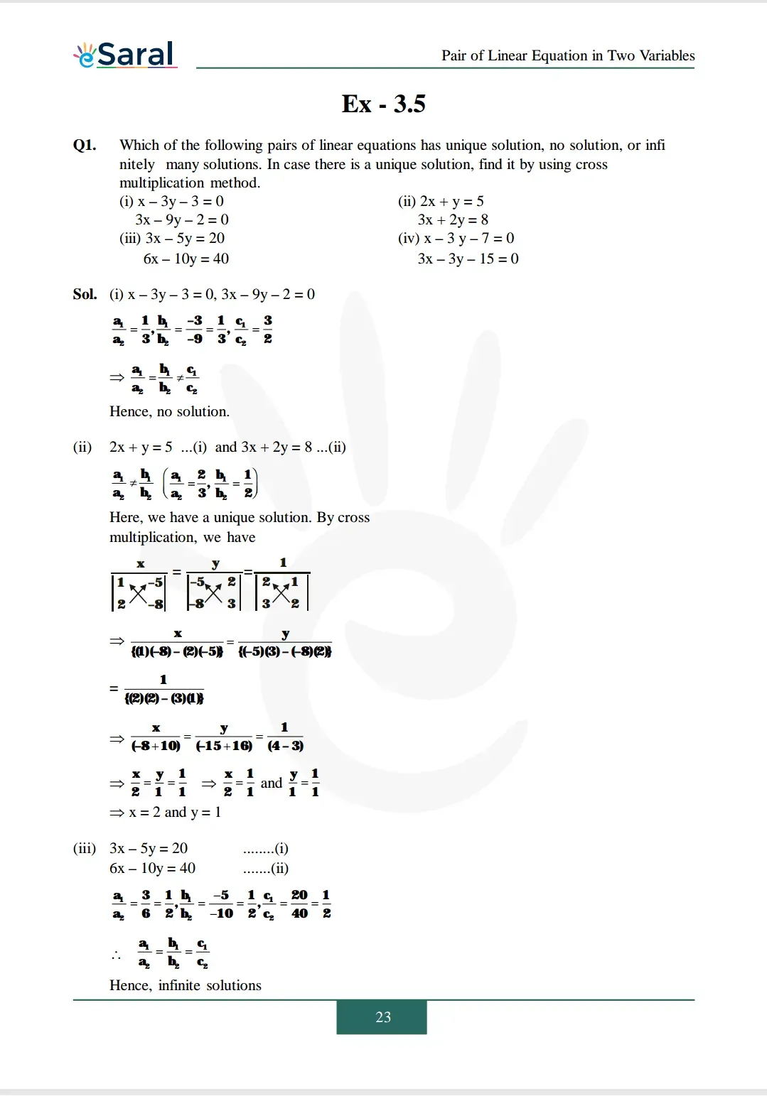 NCERT Solutions for Class 10 Maths chapter 3 Exercise 3.5 Image 1