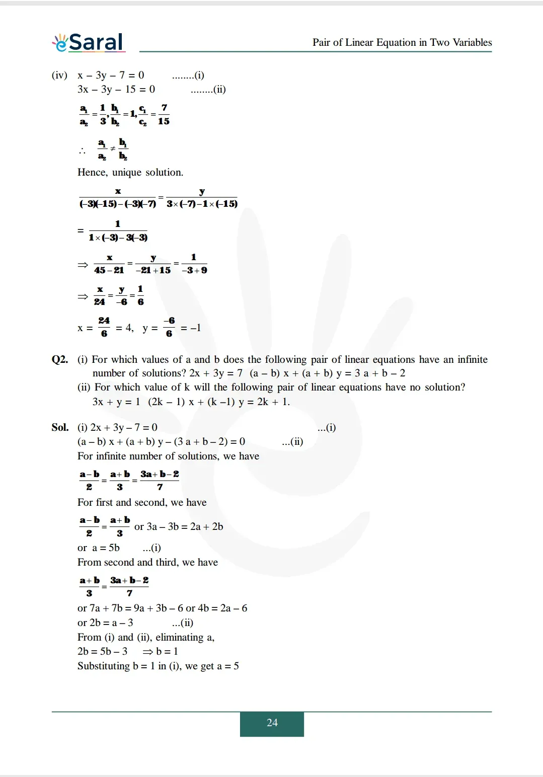 Class 10 Maths Chapter 3 exercise 3.5 solutions Image 2