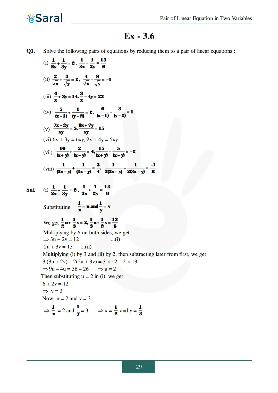 NCERT Solutions for Class 10 Maths chapter 3 Exercise 3.6 Image 1