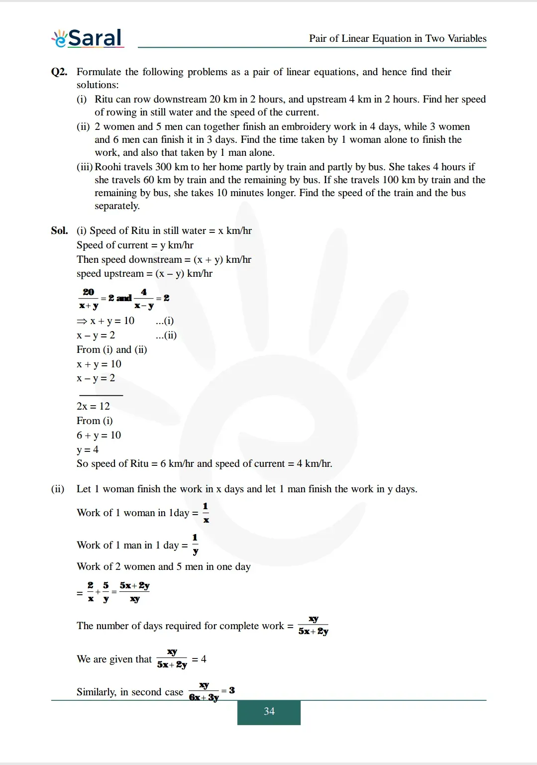 Class 10 Maths Chapter 3 exercise 3.6 solutions Image 6