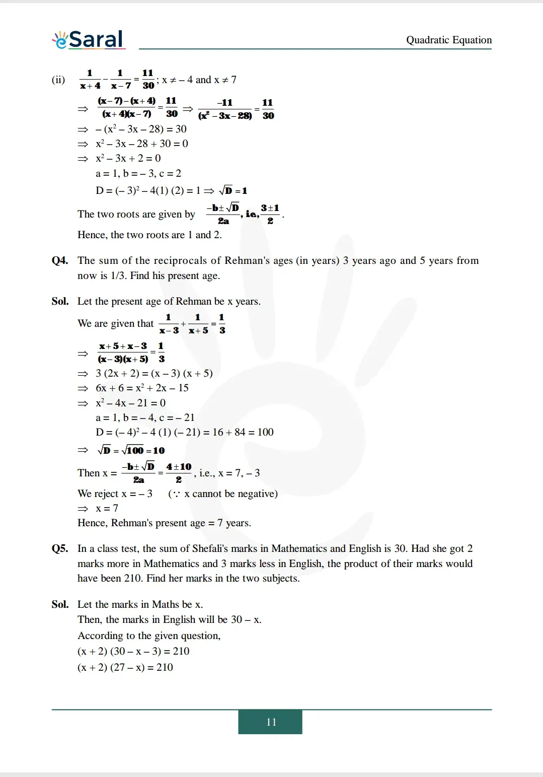 Class 10 Maths Chapter 4 exercise 4.3 solutions Image 4