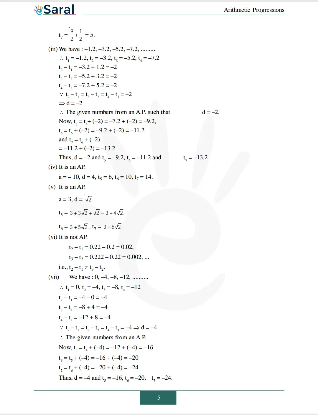 Class 10 Maths Chapter 5 exercise 5.1 solutions Image 5