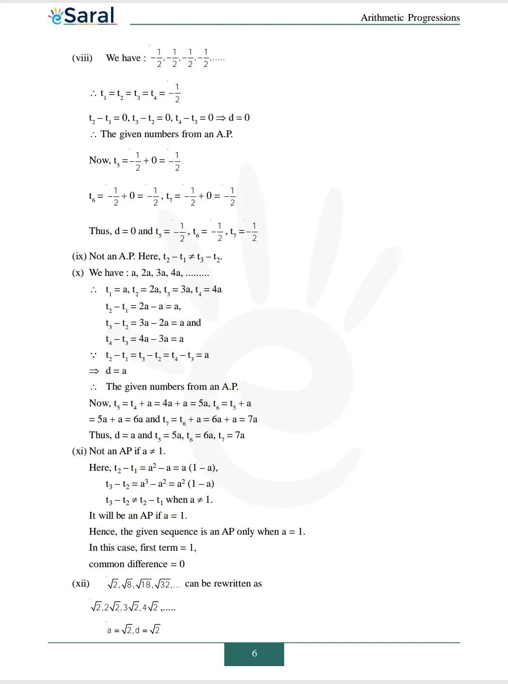 Class 10 Maths Chapter 5 exercise 5.1 solutions Image 6