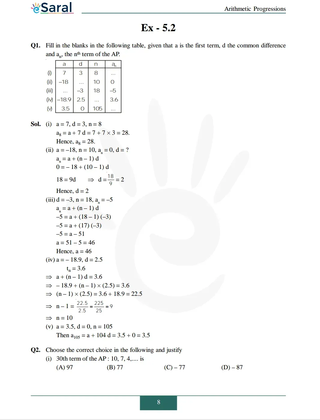 NCERT Solutions for Class 10 Maths chapter 5 Exercise 5.2 Image 1