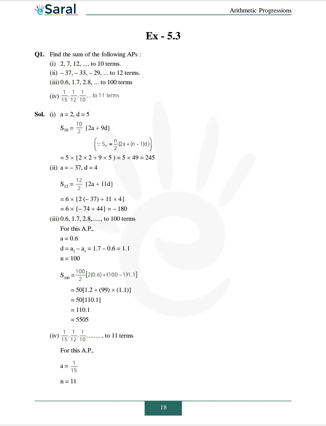 NCERT Solutions for Class 10 Maths chapter 5 Exercise 5.3 Image 1
