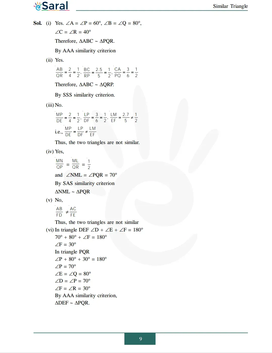 Class 10 Maths Chapter 6 exercise 6.3 solutions Image 2