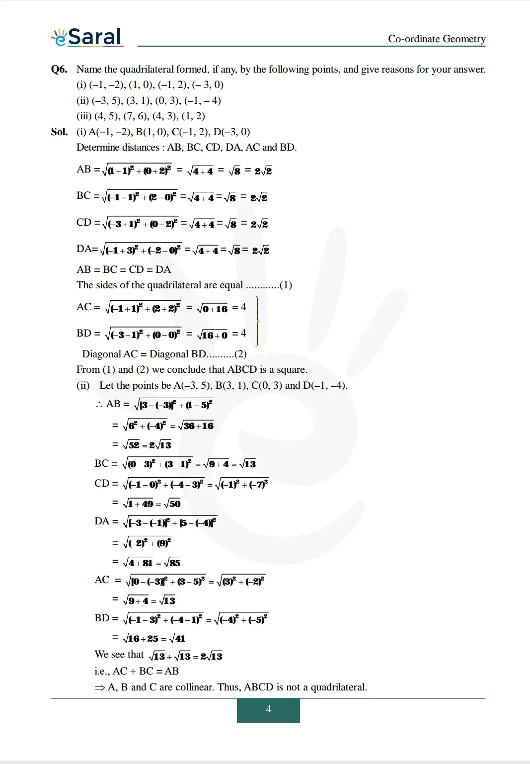Class 10 Maths Chapter 7 exercise 7.1 solutions Image 4