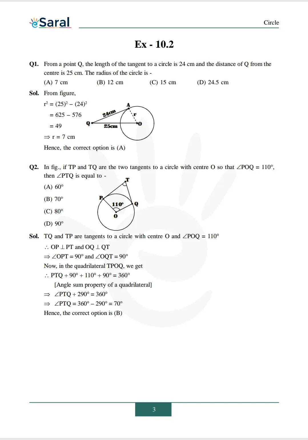 NCERT Solutions for Class 10 Maths chapter 10 Exercise 10.2 Image 1
