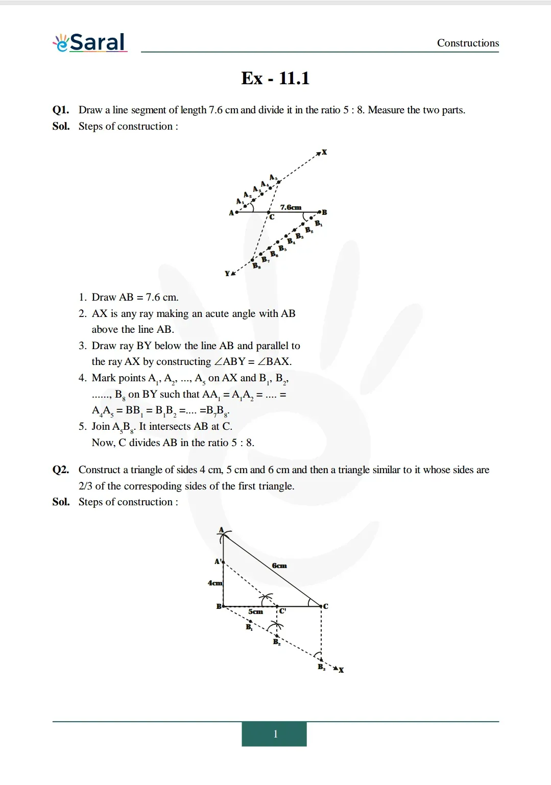 NCERT Solutions for Class 10 Maths chapter 11 Exercise 11.1 Image 1