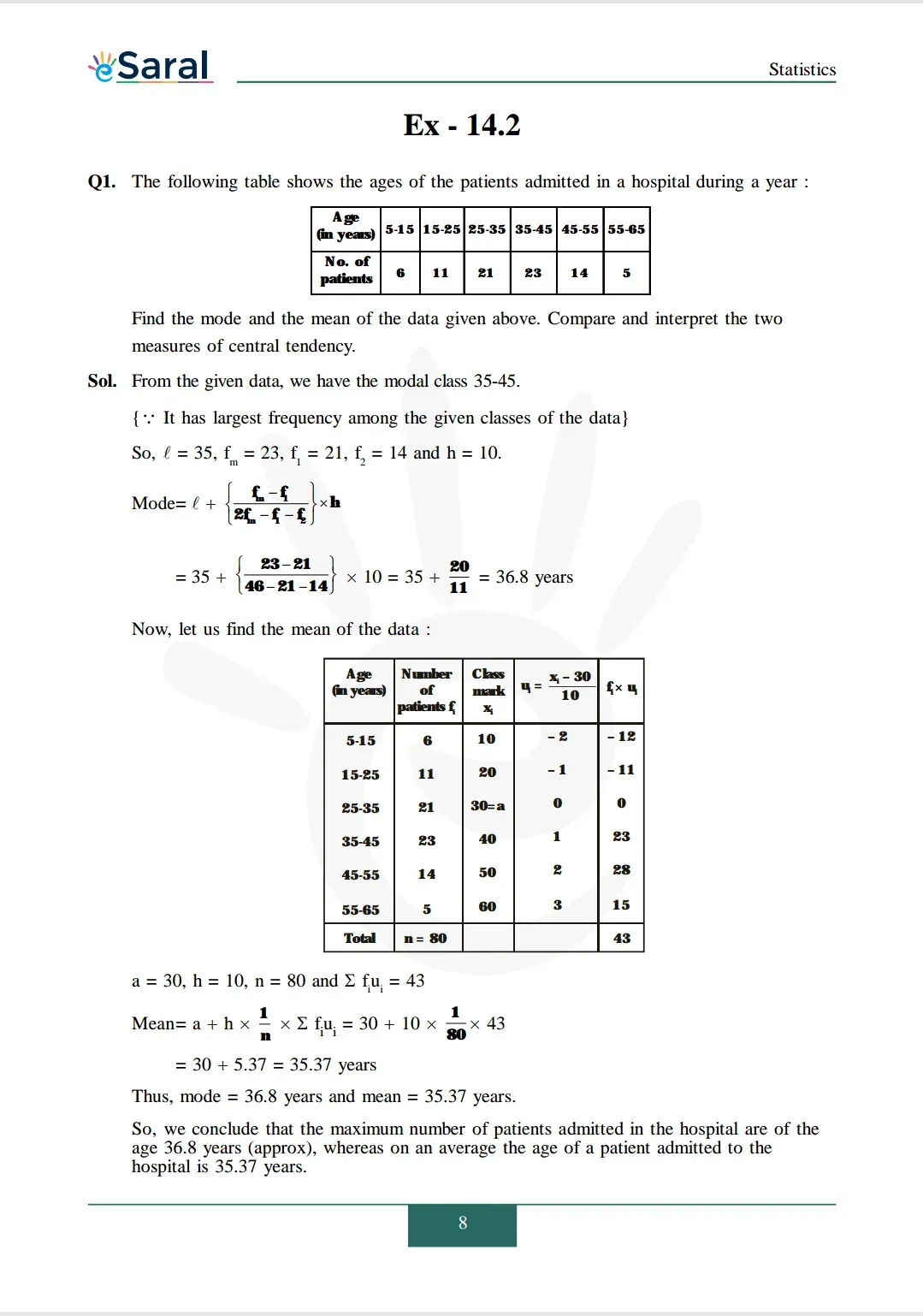 NCERT Solutions for Class 10 Maths chapter 14 Exercise 14.2 Image 1