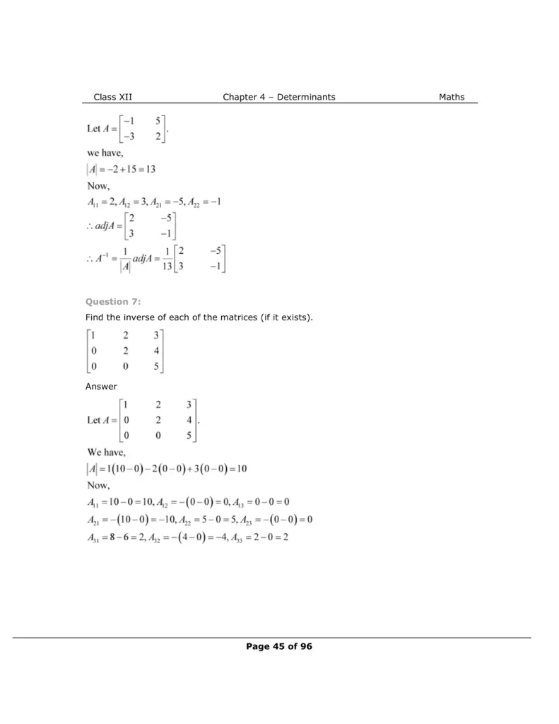 NCERT Class 12 Maths Chapter 4 Exercise 4.5 Solutions Image 6