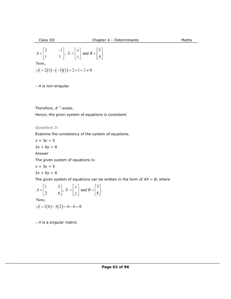 NCERT Class 12 Maths Chapter 4 Exercise 4.6 Solutions Image 2