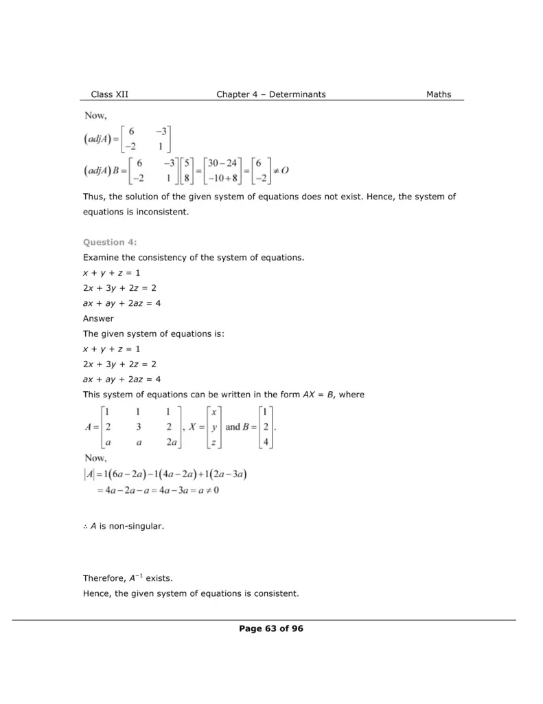 NCERT Class 12 Maths Chapter 4 Exercise 4.6 Solutions Image 3