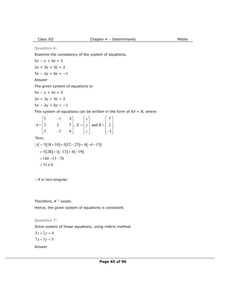NCERT Class 12 Maths Chapter 4 Exercise 4.6 Solutions Image 5
