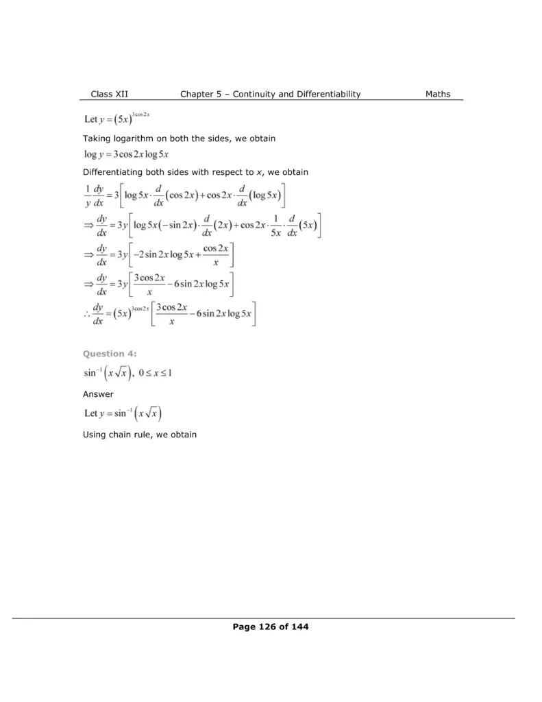 NCERT Solutions For Class 12 Maths Chapter 5 Miscellaneous Exercise Image 2