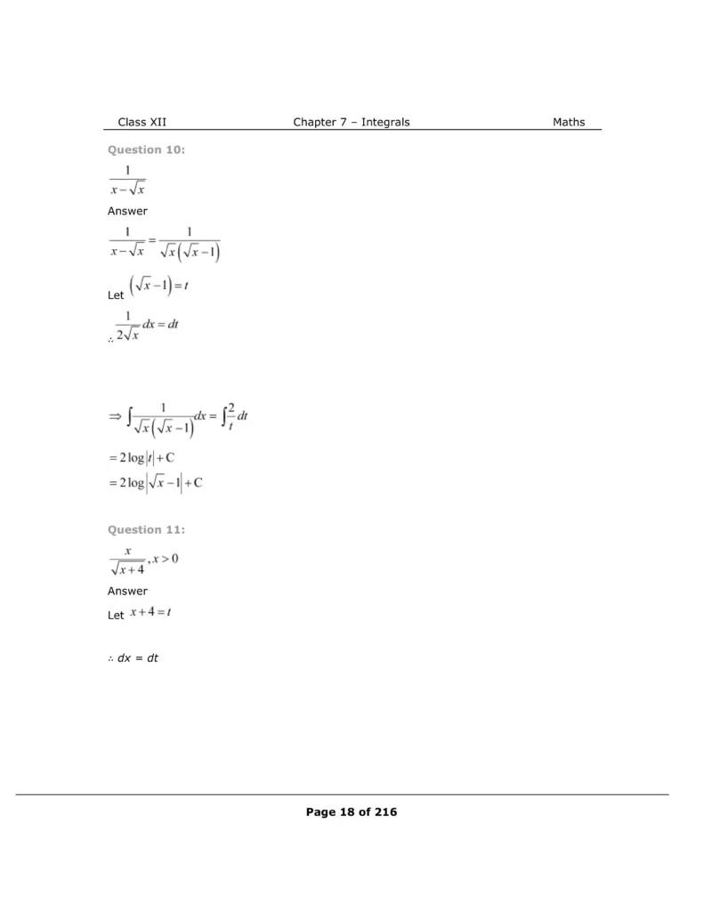 NCERT Class 12 Maths Chapter 7 Exercise 7.2 Solutions Image 7
