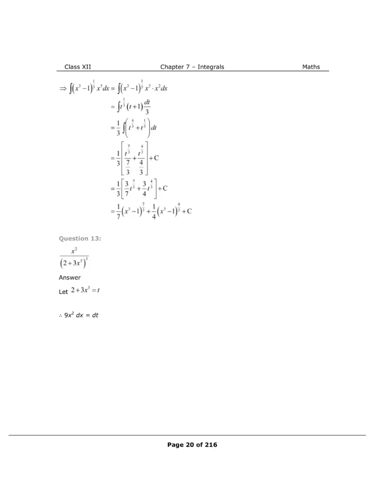 NCERT Class 12 Maths Chapter 7 Exercise 7.2 Solutions Image 9
